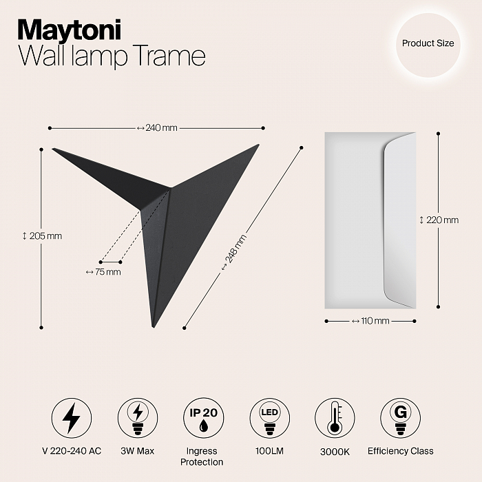 Бра Maytoni C808WL-L3B